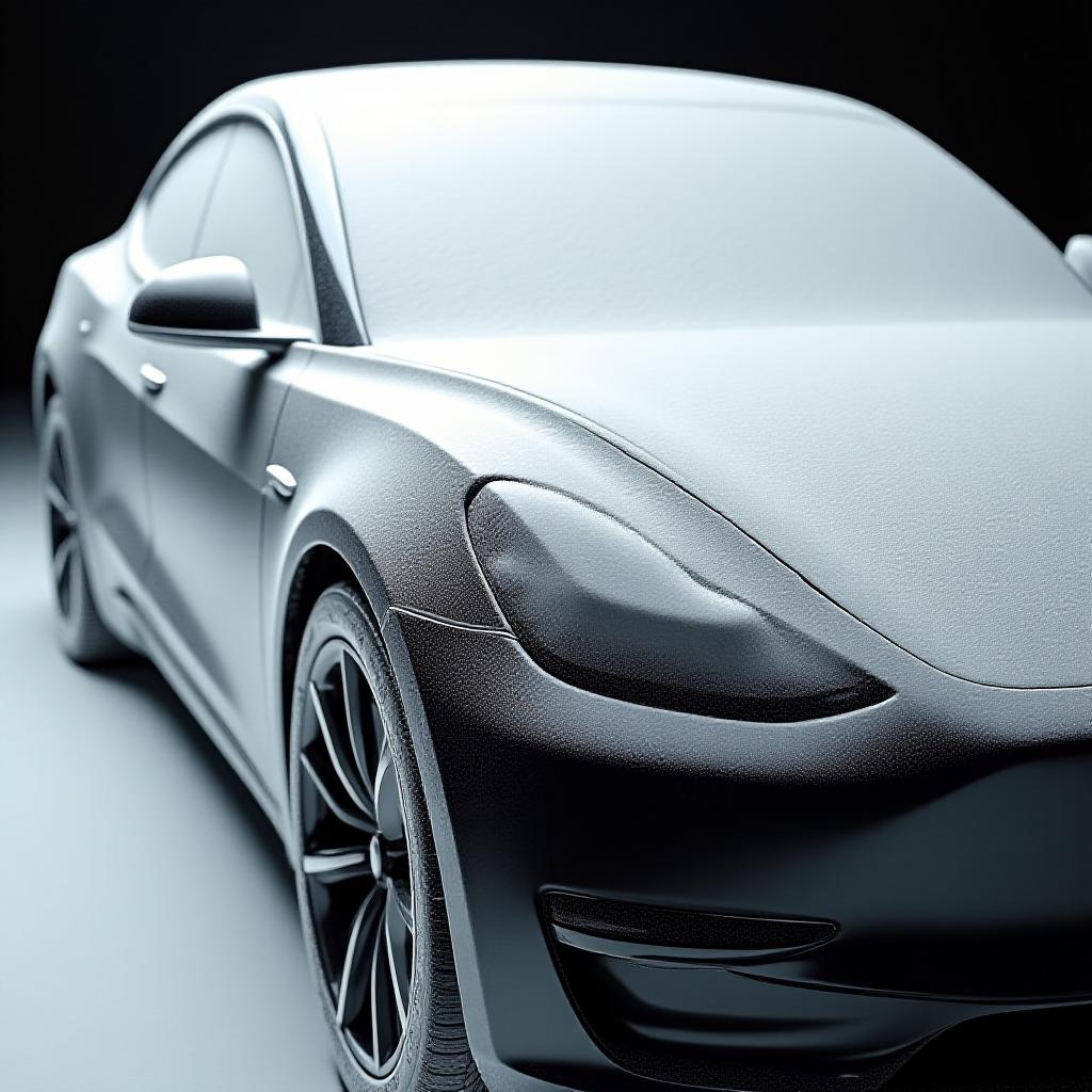 Car being washed with eco-friendly foam